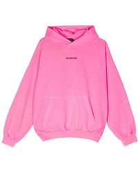 Balenciaga - Long-Sleeved Hooded Sweatshirt - Lyst