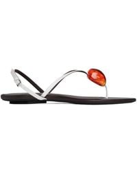 Alaïa - Pointed-Toe Flat Sandals - Lyst