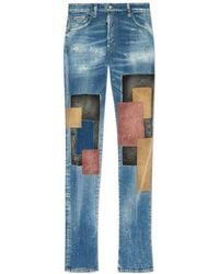 DSquared² - Cool Guy Patchwork Designed Distressed Jeans - Lyst