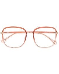 Chloé - Chloé Eyewear Square Frame Glasses - Lyst
