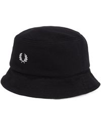 Fred Perry - Logo-Embroidered Cotton Bucket Hat - Lyst