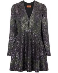Missoni - Sequin-Embellished Metallic Crochet-Knit Mini Dress - Lyst