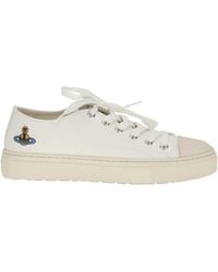 Vivienne Westwood - Orb Embroidered Low-Top Sneakers - Lyst