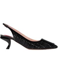 Roger Vivier - Virgule Pointed-Toe High-Heeled Sandals - Lyst