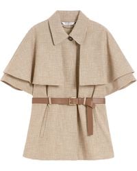 Max Mara - Glen Plaid Cotton Cloak - Lyst