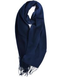 Emporio Armani - Logo-Printed Fringed Scarf - Lyst