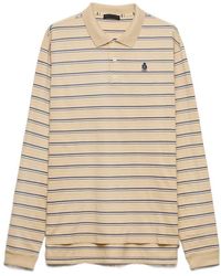 Prada - Striped Long Sleeved Polo Shirt - Lyst