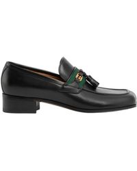 Gucci - Web Interlocking G Loafers - Lyst
