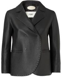 Fendi - Deerskin Selleria Jacket - Lyst