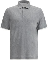 Brunello Cucinelli - Silk Polo Shirt - Lyst