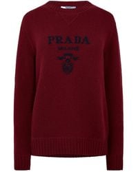 Prada - Crew Neck Knit Sweater - Lyst