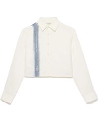 JW Anderson - Jw Anderson Logo Printed Button-Up Shirt - Lyst