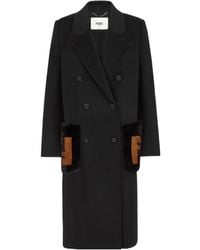 Fendi - Double Breasted Pocket-Detailed Trench Coat - Lyst