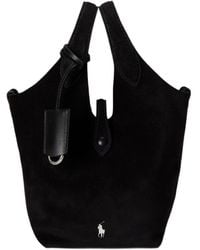 Polo Ralph Lauren - Suede Logo-Embroidered Tote Bag - Lyst