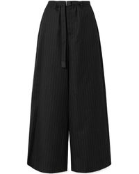 Sacai - Pinstriped Wide-Leg Palazzo Pants - Lyst