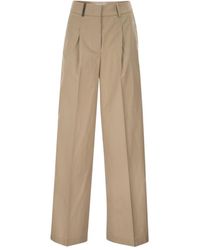 Peserico - Pleated Zip-Detail Casual Trousers - Lyst