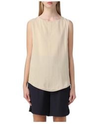 Fabiana Filippi - Sleeveless Vest With Round Neck - Lyst