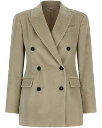 Brunello Cucinelli - Velvet Blazer - Lyst
