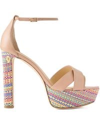 Jennifer Chamandi - Leonardo 130 Leather Platform Slingback Sandals - Lyst