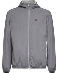 Brunello Cucinelli - Zip-Up Hooded Jacket - Lyst