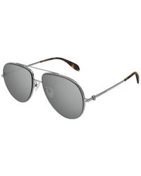 McQueen - Logo Details Sunglasses - Lyst