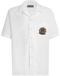Dolce & Gabbana - Logo Detailed Short Sleeved Shirt - Lyst