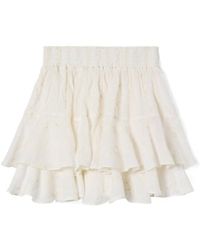 MC2 Saint Barth - Eivissa Short Ramie Skirt With Embroidery - Lyst