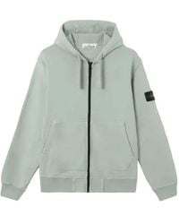 Stone Island - Zip-Up Hoodie - Lyst