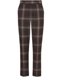 Fendi - Tartan Tapered Leg Trousers - Lyst
