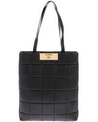 Moschino - Quilted Logo-Plaque Tote Bag - Lyst