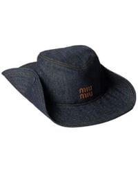 Miu Miu - Denim Cowboy Hat - Lyst