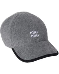 Miu Miu - Fleece Baseball Cap - Lyst