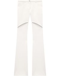 Courreges - Ellipse Zipped Twill Trousers - Lyst