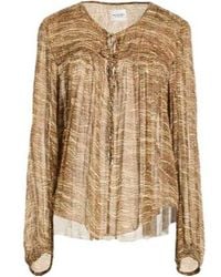 Isabel Marant - Chiffon Long-Sleeved Top - Lyst