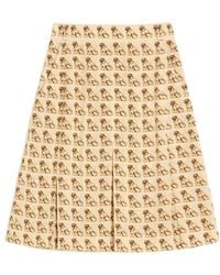Valentino - Crepe De Chine Skirt With Petit Charles Print - Lyst