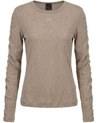 Pinko - Ruched Long-Sleeve Top - Lyst