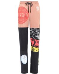 Marine Serre - Regenerated Patchwork Cotton Trousers - Lyst