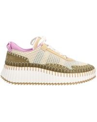 Chloé - Chloé Nama Lace-Up Sneakers - Lyst