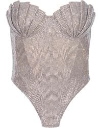 GIUSEPPE DI MORABITO - Rhinestone Bustier Top - Lyst