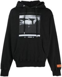 Heron Preston - Graphic Printed Drawstring Hoodie - Lyst