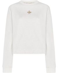 Fendi - Logo-Print Long Sleeve T-Shirt - Lyst