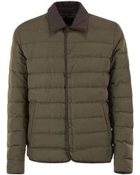 Herno - Quilted Down Jacket With Shirt Collar - Lyst