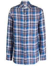 Brunello Cucinelli - Checked Button-Up Shirt - Lyst