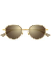 Bottega Veneta - Eyewear Oval Frame Sunglasses - Lyst