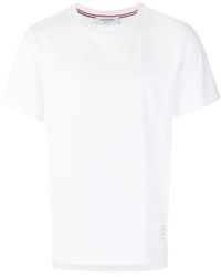 Thom Browne - Logo Patch Crewneck T-Shirt - Lyst