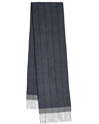 Ferragamo - Ferragamo Fringed Knitted Scarf - Lyst