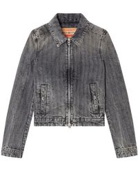 DIESEL - De-Corb Herringbone Denim Jacket - Lyst