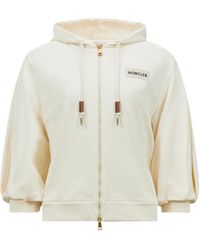 Moncler - Logo Patch Zip-Up Hoodie - Lyst