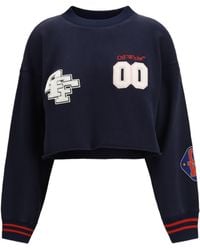 Off-White c/o Virgil Abloh - Royal Patch Crop Sweatshirt - Lyst