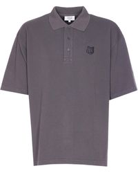 Maison Kitsuné - Maison Kitsuné Fox Head Oversize Polo Shirt - Lyst
